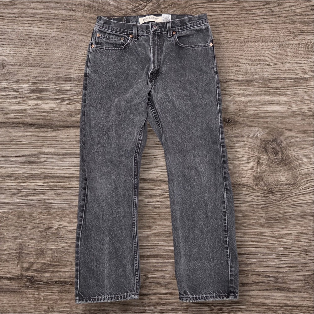 Vintage 2000s Levi's 505 Jeans Mens Size 32x30 Black Straight Leg Cotton